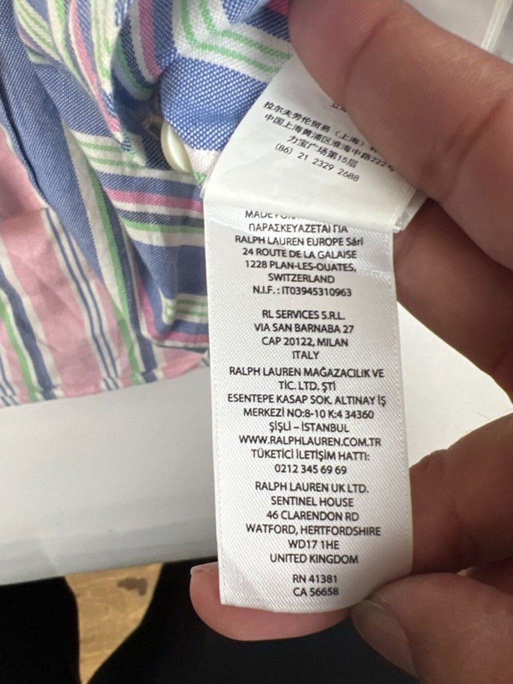 Polo Ralph Lauren Men L Classic Fit Multi Color Striped Fun Shirt Oxford Cotton - Picture 6 of 10